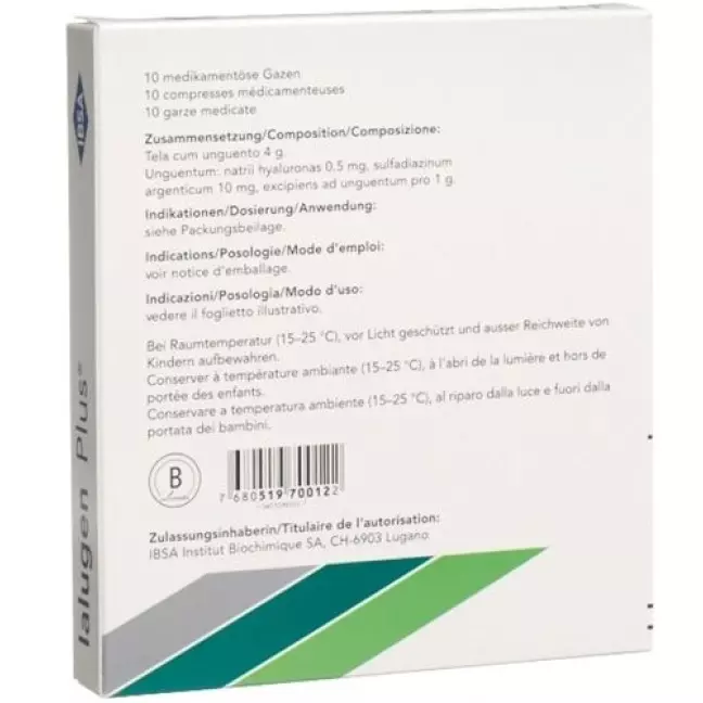 Ialugen Plus 10 X 10 cm 10 Medizingazen Ialugen Plus 10 X 10 cm 10 Medizingazen