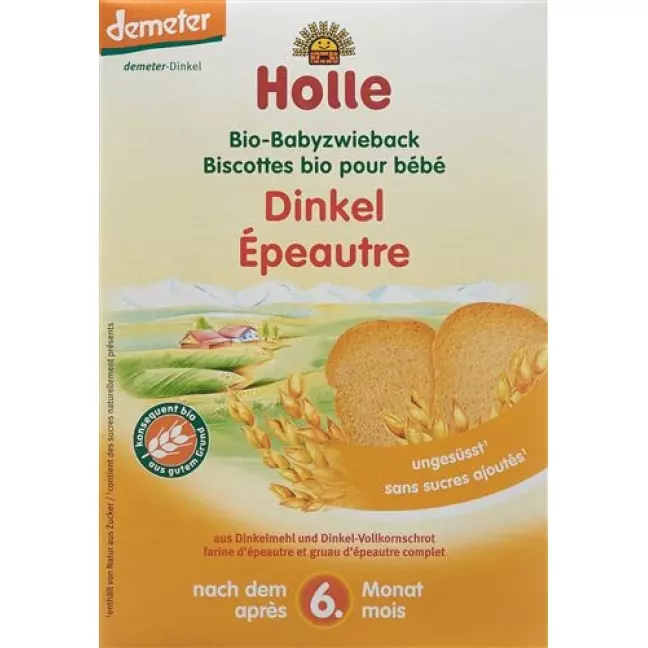 Holle Bio Baby Dinkel Zwieback 200г Holle Bio Baby Dinkel Zwieback 200г