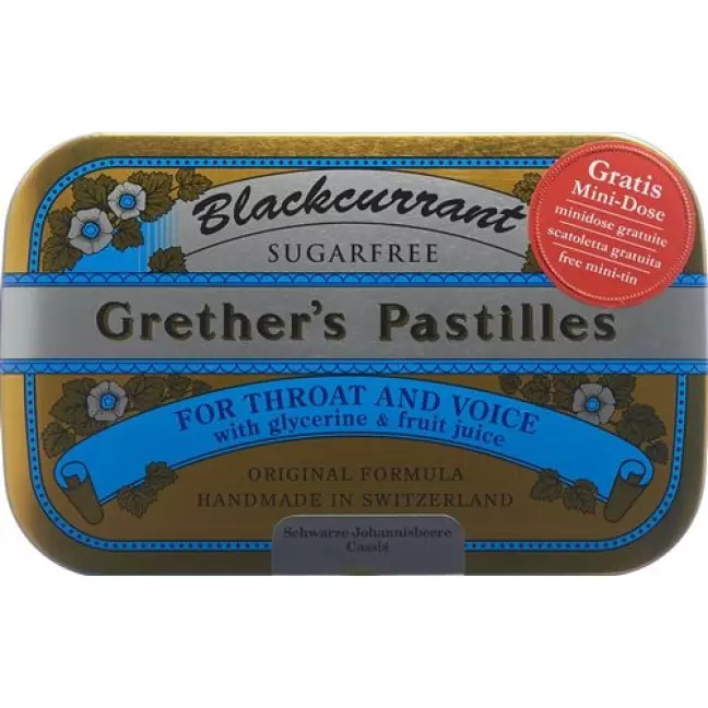 Grether’s Pastilles Blackcurrant Zuckerfrei 440г Grether’s Pastilles Blackcurrant Zuckerfrei 440г
