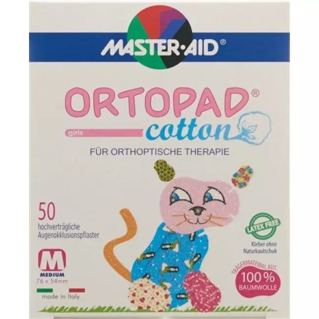 Ortopad Cotton Occlusionspfl Med Girls 2-4j 50 штук Ortopad Cotton Occlusionspfl Med Girls 2-4j 50 штук