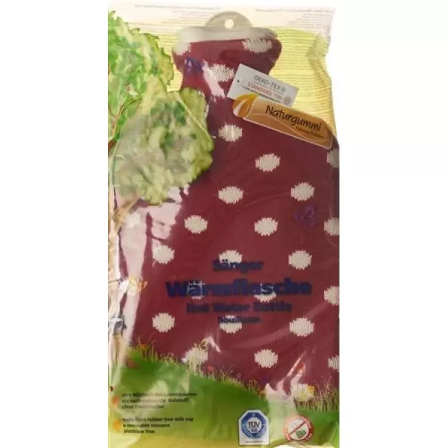 Saenger грелка 2л Strickbezug Rot Punkte Saenger грелка 2л Strickbezug Rot Punkte