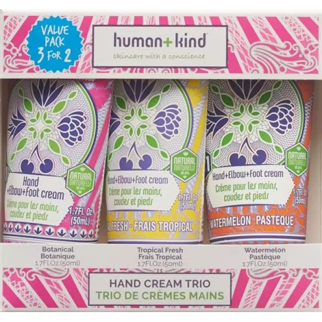 HUMAN+KIND HAND CREAM TRIO 3 T HUMAN+KIND HAND CREAM TRIO 3 T