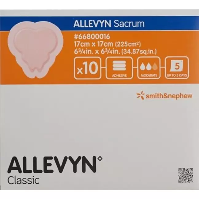 Allevyn Sacrum Wundverband 17x17см 10 пакетиков Allevyn Sacrum Wundverband 17x17см 10 пакетиков