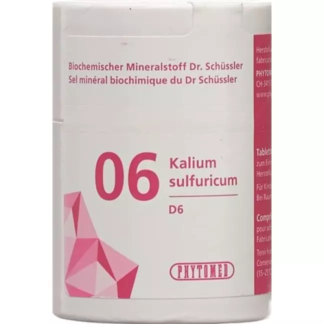 Phytomed Schussler Nr. 6 Kal Sulf в таблетках, D 6 1кг Phytomed Schussler Nr. 6 Kal Sulf в таблетках, D 6 1кг