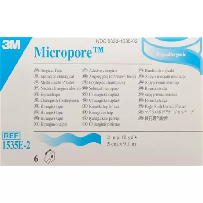 3M Micropore Vlies Heftpflaster mit диспенсер 50мм x 9.14m weiss 6 штук 3M Micropore Vlies Heftpflaster mit диспенсер 50мм x 9.14m weiss 6 штук