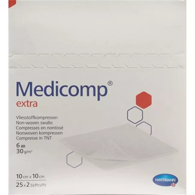 Medicomp Extra Vlieskompressen 10x10см 25 пакетиков 2 штуки Medicomp Extra Vlieskompressen 10x10см 25 пакетиков 2 штуки