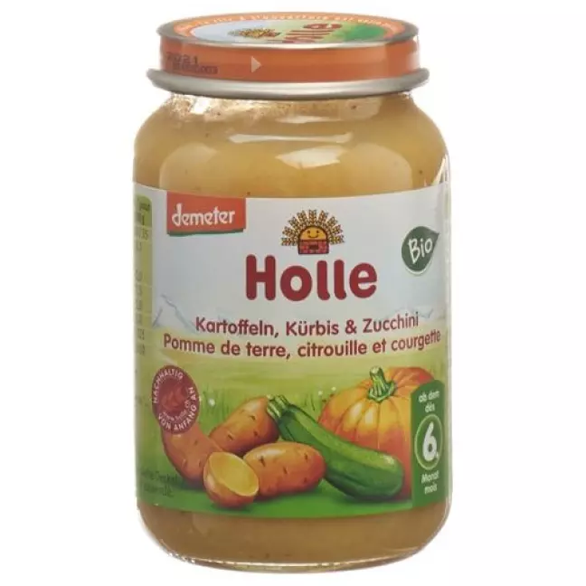 Holle Zucchini Kurbis Kartoffeln ab dem 4. Monat Bio Glas 190г Holle Zucchini Kurbis Kartoffeln ab dem 4. Monat Bio Glas 190г