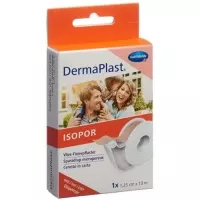 Dermaplast Isopor фиксирующий пластырь 10мX1.25см телесный цвет mit Dispenser
