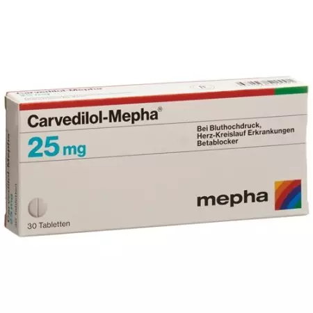 Карведилол Мефа 25 мг 30 таблеток 