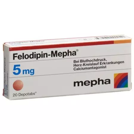 Felodipin Mepha 5 mg 20 Depotabs Felodipin Mepha 5 mg 20 Depotabs