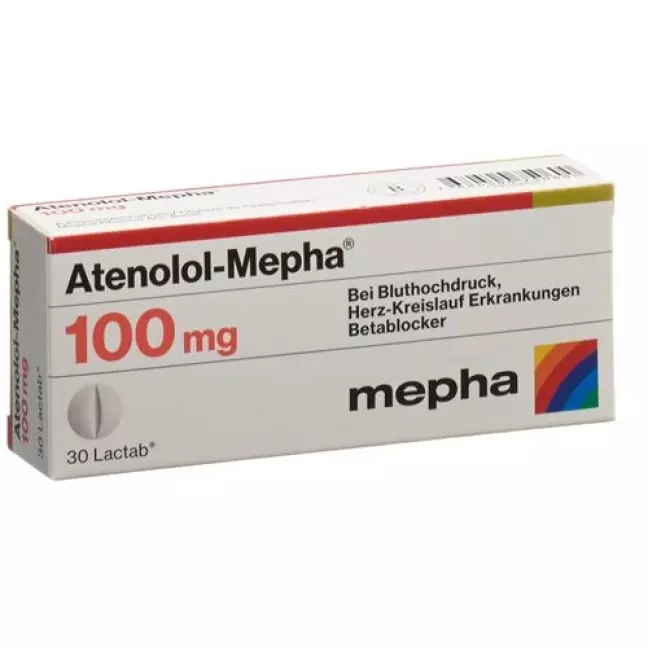 Atenolol Mepha 100 mg 30 Lactabs Atenolol Mepha 100 mg 30 Lactabs