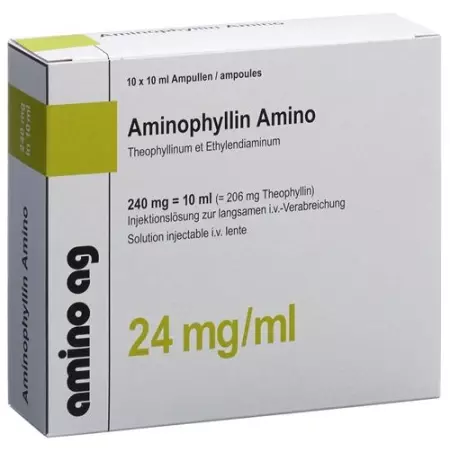 Аминофиллин Амино 240 мг/10мл 10 ампул Аминофиллин Амино 240 мг/10мл 10 ампул
