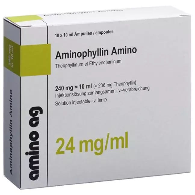 Аминофиллин Амино 240 мг/10мл 10 ампул Аминофиллин Амино 240 мг/10мл 10 ампул