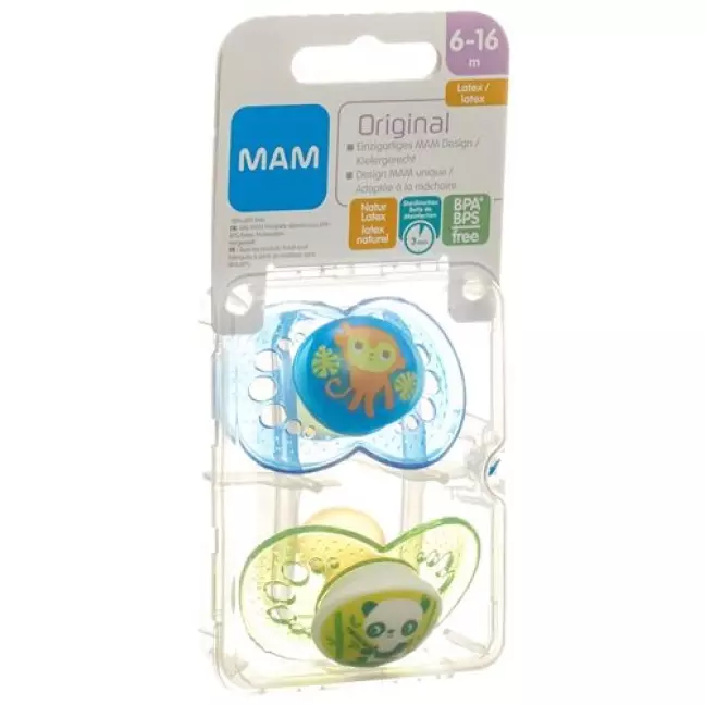 MAM Original Nuggi Latex 6 bis для 16-месячных 2 штуки