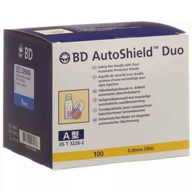 BD Autoshield Tm Duo Sicher-pen-nadel 8мм 100 штук BD Autoshield Tm Duo Sicher-pen-nadel 8мм 100 штук