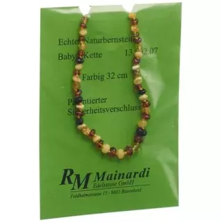 Mainardi янтарь Babykette Farbig 32см Sicherheitsverschluss