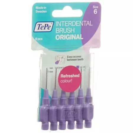 TePe Interdentalbursten 1.1мм 6 штук TePe Interdentalbursten 1.1мм 6 штук