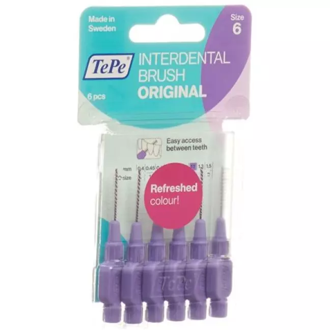 TePe Interdentalbursten 1.1мм 6 штук TePe Interdentalbursten 1.1мм 6 штук