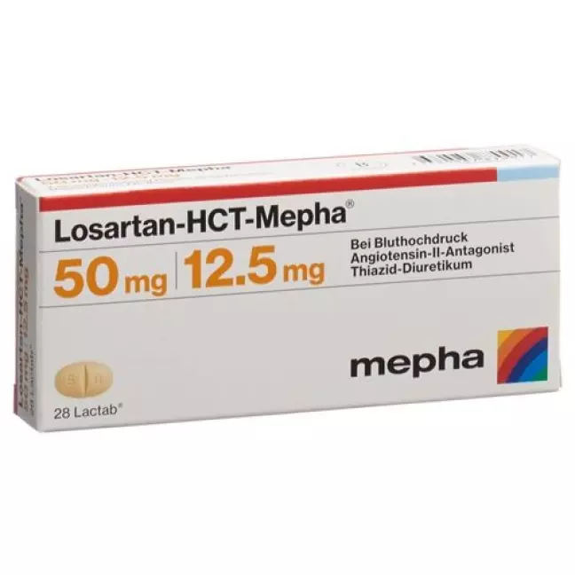Losartan-HCT Mepha 50/12.5 mg 98 Lactabs Losartan-HCT Mepha 50/12.5 mg 98 Lactabs