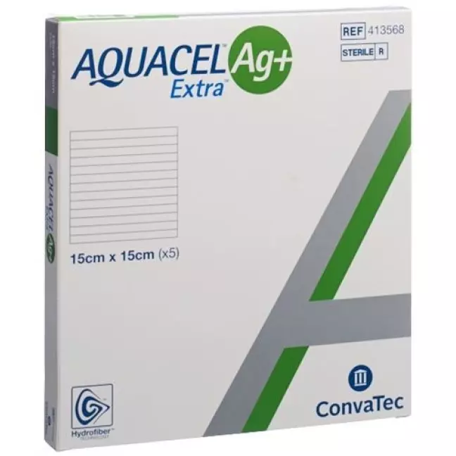 Aquacel Ag+extra компресс 15x15см 5 штук Aquacel Ag+extra компресс 15x15см 5 штук