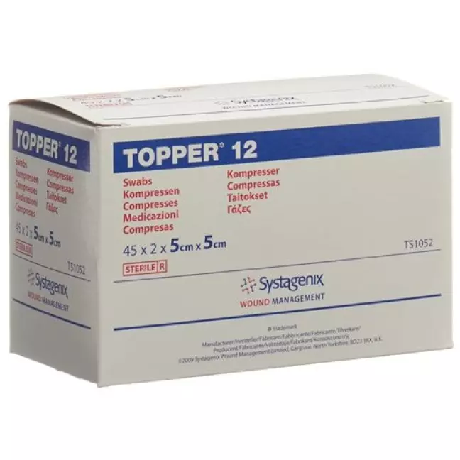 Topper 12 Einmal-Kompressen 5x5см стерильный 45 пакетиков a 2 штуки Topper 12 Einmal-Kompressen 5x5см стерильный 45 пакетиков a 2 штуки