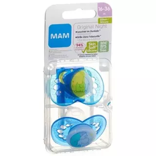 Mam Night Nuggi Sili 16-36m Spez Kol Boy 2 штуки
