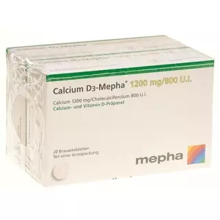 Кальций Д3 Мефа 1200 / 800 2 x 20 диспергируемых таблеток