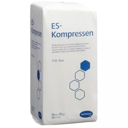 Hartmann Es Kompressen 16-fach 10x10см в пакетиках 100 штук Hartmann Es Kompressen 16-fach 10x10см в пакетиках 100 штук