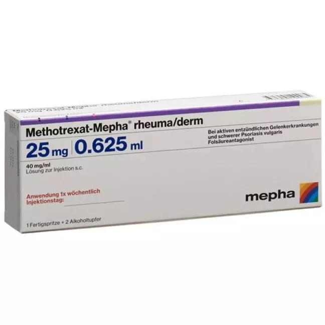 Метотрексат Мефа Ревма/Дерм 25 мг / 0,625 мл 1 предварительно заполненный шприц 0,625 мл