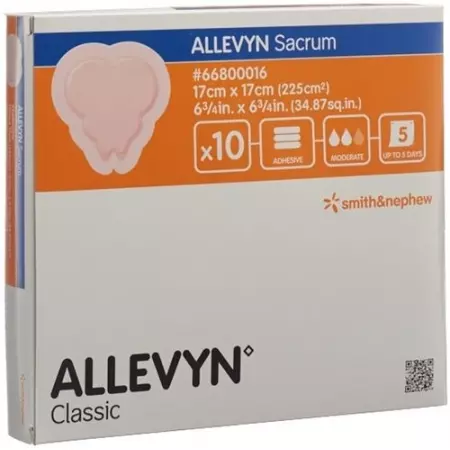Allevyn Sacrum Wundverband 17x17см 10 пакетиков Allevyn Sacrum Wundverband 17x17см 10 пакетиков