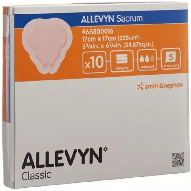 Allevyn Sacrum Wundverband 17x17см 10 пакетиков Allevyn Sacrum Wundverband 17x17см 10 пакетиков