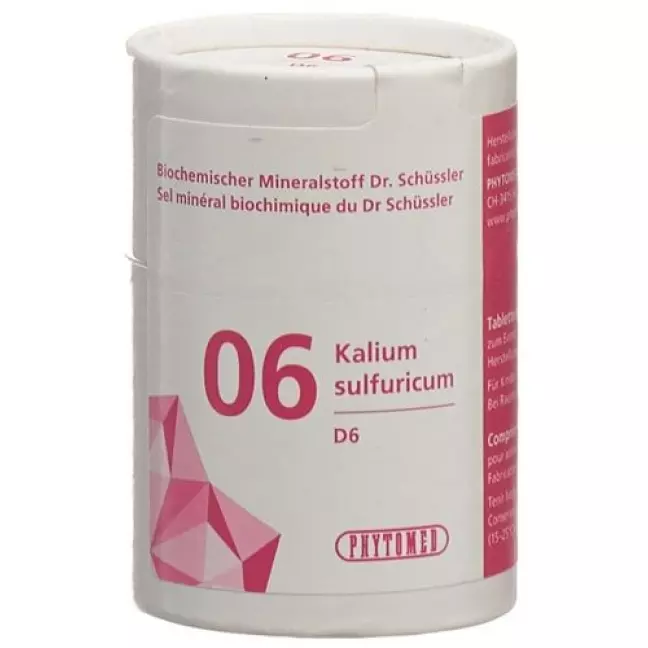 Phytomed Schussler Nr. 6 Kal Sulf в таблетках, D 6 1кг Phytomed Schussler Nr. 6 Kal Sulf в таблетках, D 6 1кг