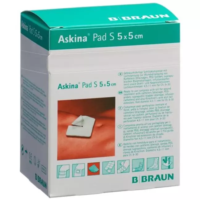 Askina Pad S Schlitzkompresse 5смx5см 30 штук Askina Pad S Schlitzkompresse 5смx5см 30 штук