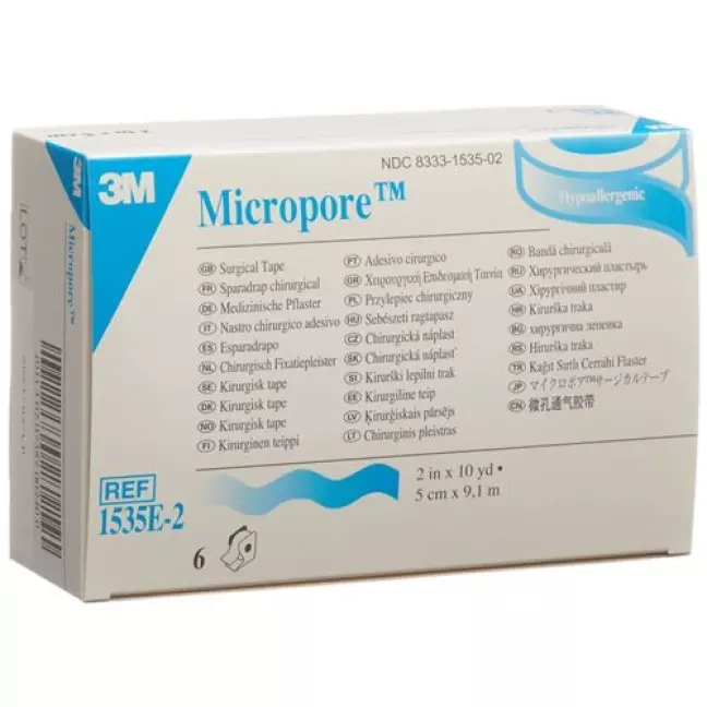 3M Micropore Vlies Heftpflaster mit диспенсер 50мм x 9.14m weiss 6 штук 3M Micropore Vlies Heftpflaster mit диспенсер 50мм x 9.14m weiss 6 штук