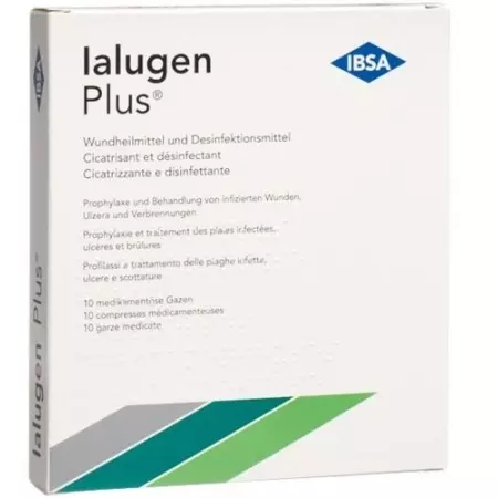 Ialugen Plus 10 X 10 cm 10 Medizingazen Ialugen Plus 10 X 10 cm 10 Medizingazen