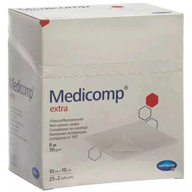 Medicomp Extra Vlieskompressen 10x10см 25 пакетиков 2 штуки Medicomp Extra Vlieskompressen 10x10см 25 пакетиков 2 штуки
