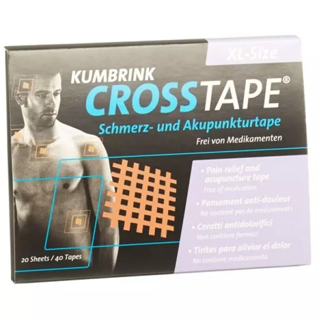 Crosstape Schmerz- Akupunkturtape XL 40 штук Crosstape Schmerz- Akupunkturtape XL 40 штук