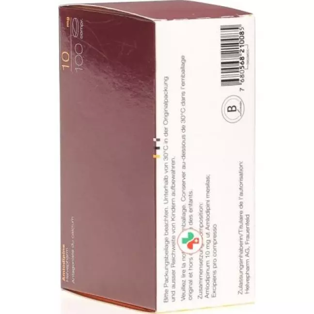 Amlodipin Helvepharm 10 mg 100 tablets Amlodipin Helvepharm 10 mg 100 tablets