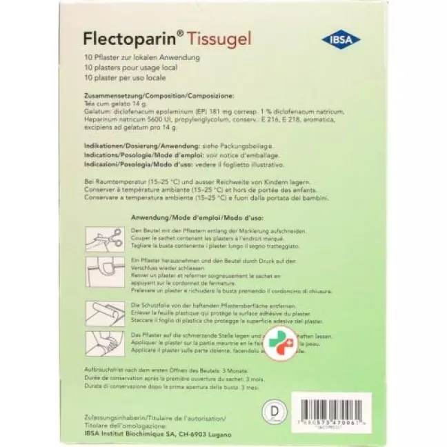 Flectoparin Tissugel 10 Pflaster Flectoparin Tissugel 10 Pflaster