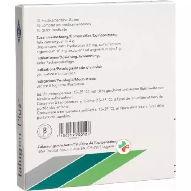 Ialugen Plus 10 X 10 cm 10 Medizingazen Ialugen Plus 10 X 10 cm 10 Medizingazen