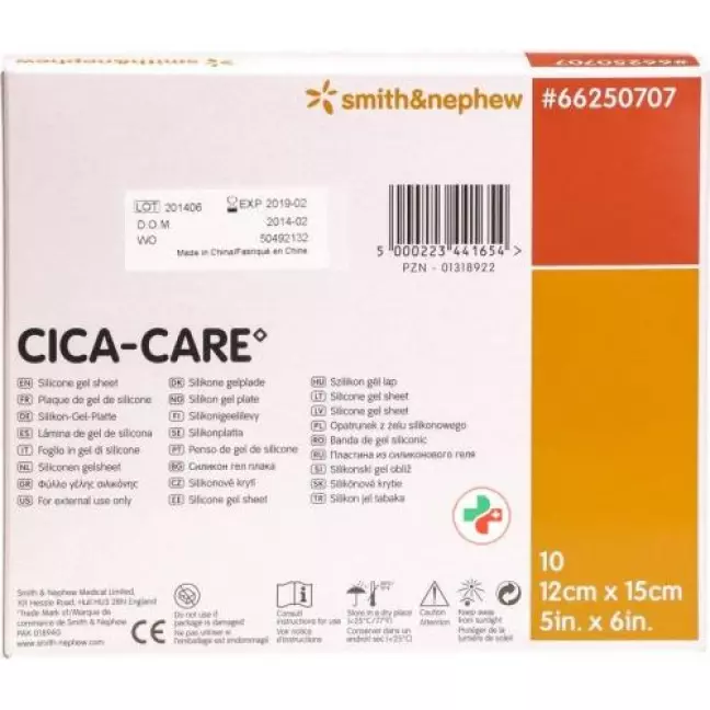 Cica-Care Silikongel-Platte 12x15см 10 штук Cica-Care Silikongel-Platte 12x15см 10 штук