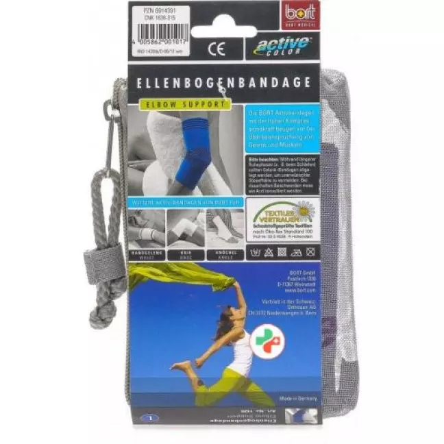 Bort Aktive Color Ellenbogenbandage размер L +28см Blau Bort Aktive Color Ellenbogenbandage размер L +28см Blau