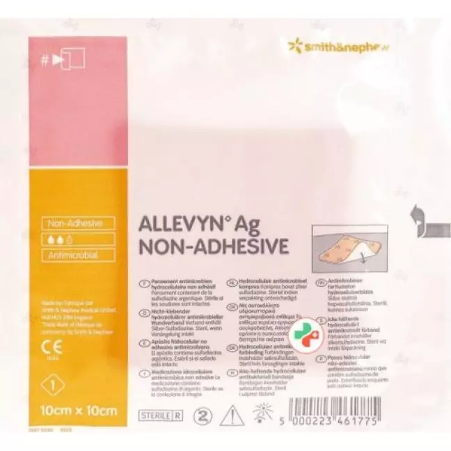 Allevyn Ag не адгезивные Wundkompressen 10x10см 10 штук Allevyn Ag не адгезивные Wundkompressen 10x10см 10 штук