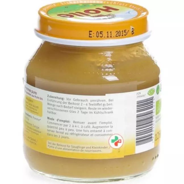Holle Apfel Pur 4m Demeter Glas 125г Holle Apfel Pur 4m Demeter Glas 125г