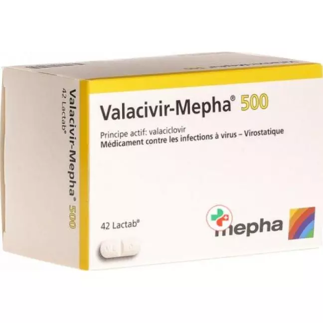 Валацивир Мефа 500 мг 42 таблетки покрытые оболочкой