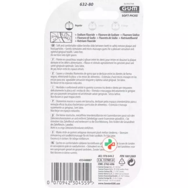 Gum Sunstar Borsten Soft Picks Regular 80 штук Gum Sunstar Borsten Soft Picks Regular 80 штук