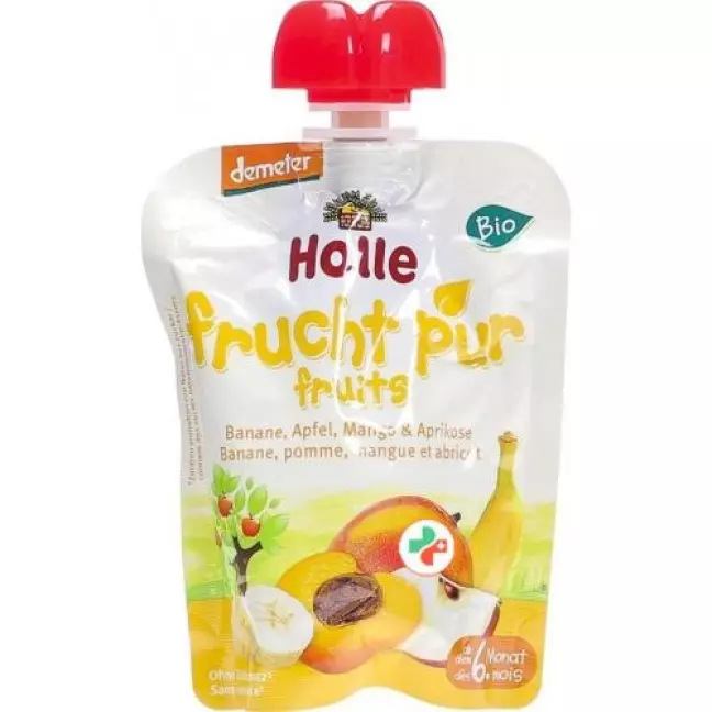 Holle Pouchy Banane Apfel Mango Apriko 12x 90г Holle Pouchy Banane Apfel Mango Apriko 12x 90г