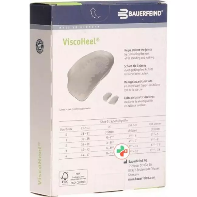 Viscoheel Fersenkissen Grosse 0 (28-31) 1 Paar Viscoheel Fersenkissen Grosse 0 (28-31) 1 Paar