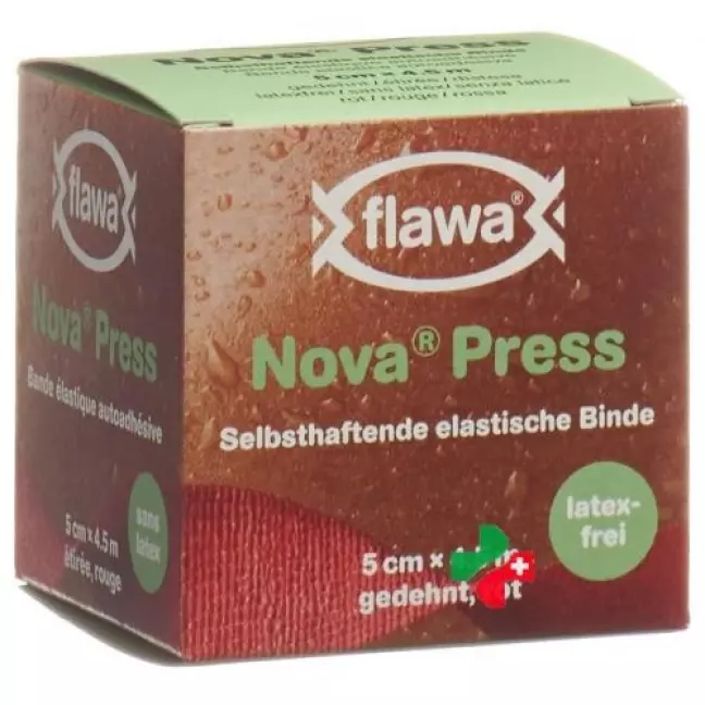 Flawa Nova Press самоклеющиеся бинт 5смx4.5m Rot Flawa Nova Press самоклеющиеся бинт 5смx4.5m Rot