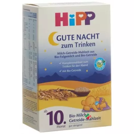 Hipp Gute Nacht Flaeschchen 10m M Getreide 500г Hipp Gute Nacht Flaeschchen 10m M Getreide 500г